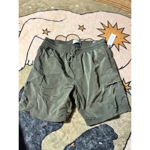PacSun Volley Shorts Olive Green Cargo Pockets Drawstring Waist Mens Small S